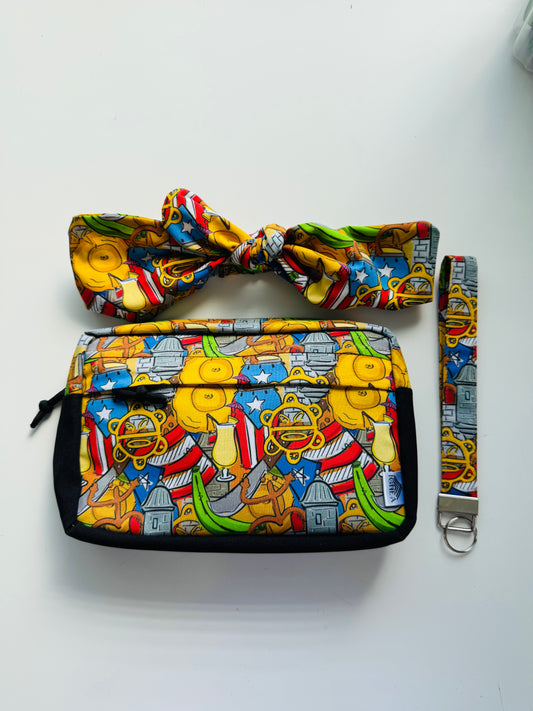Boricua TRIO (fannypack + scrunchiedan + llavero)